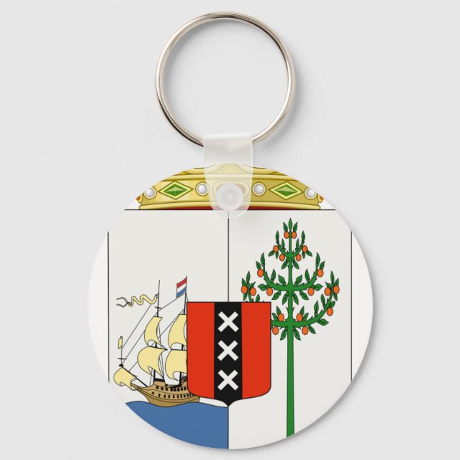 Curacao Coat Of Arms Keychain (Front)