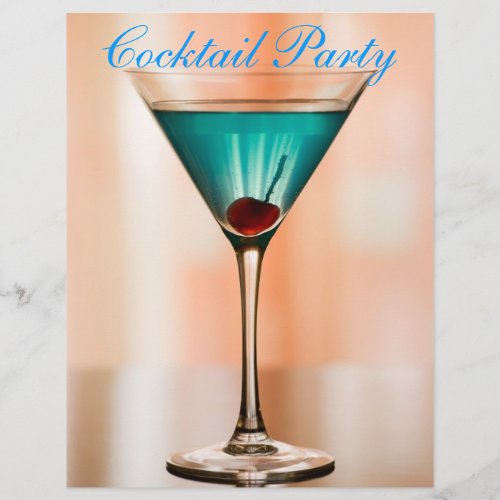 Curacao cocktail flyer