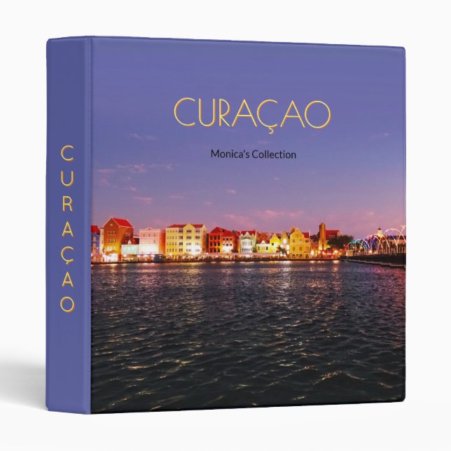Curaçao (customizable text) 3 ring binder (Front/Spine)