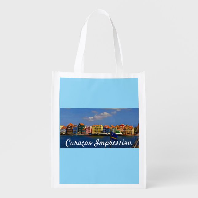 Curacao Design Grocery Bag (Front)