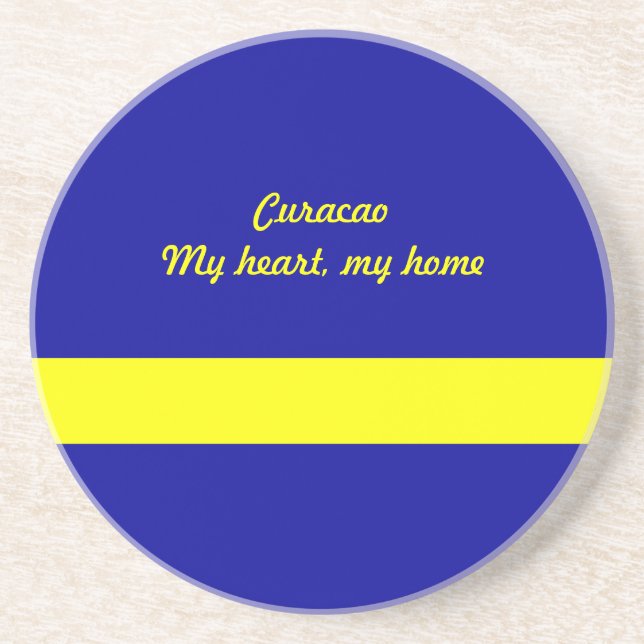 Curacao Drink Coaster (Front)
