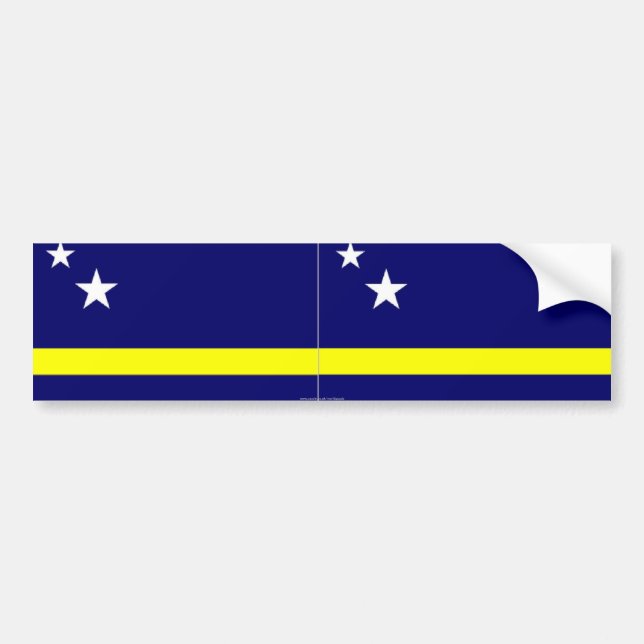 Curacao flag bumper sticker (Front)