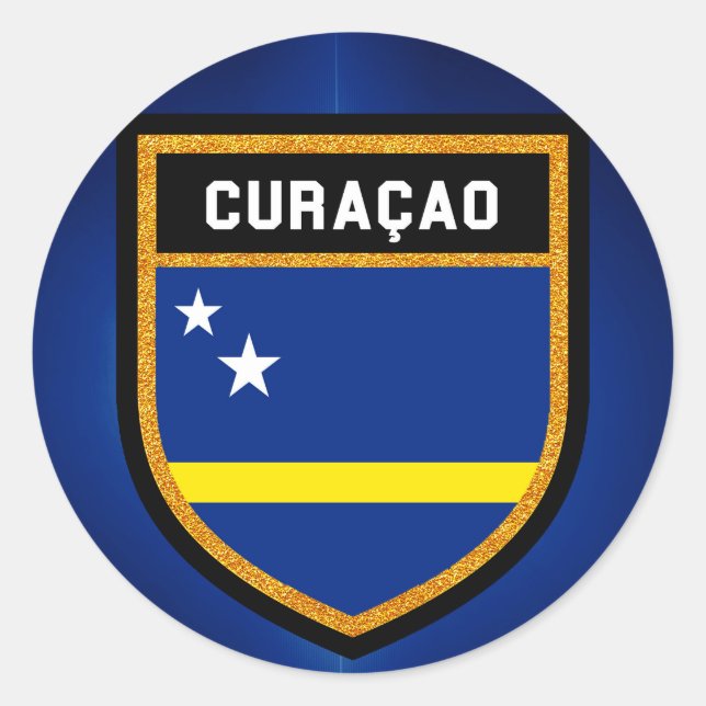 Curaçao Flag Classic Round Sticker (Front)