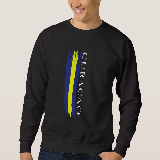 Curacao Flag Color Stripes Sweatshirt (Front)
