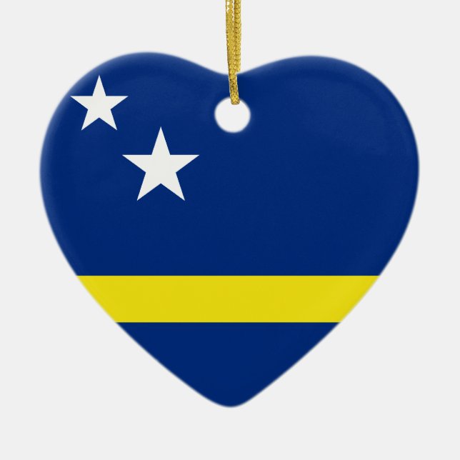 Curaçao Flag Heart Ornament (Front)