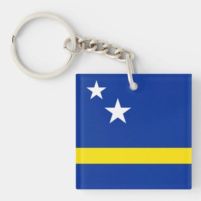Curacao Flag  Keychain (Front)