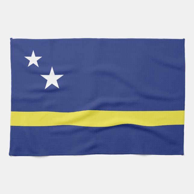 Curaçao flag kitchen towel (Horizontal)
