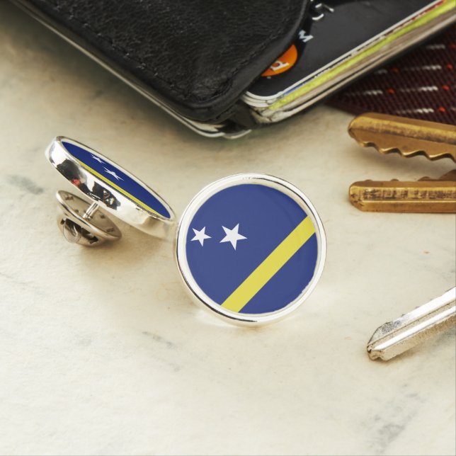 Curaçao flag lapel pin (In Situ)