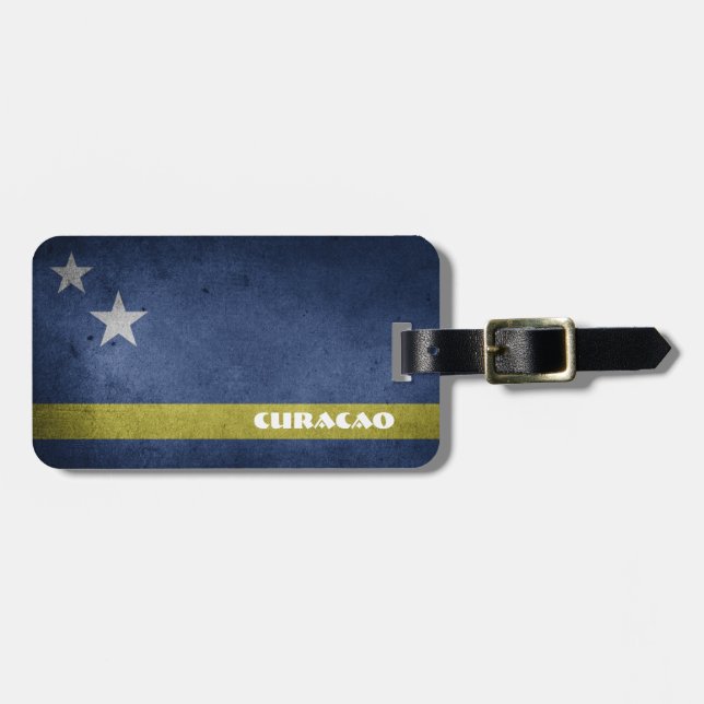 Curacao Flag Luggage Tag (Front Horizontal)