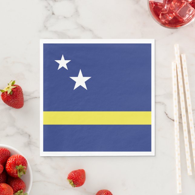 Curaçao flag napkins (Insitu)