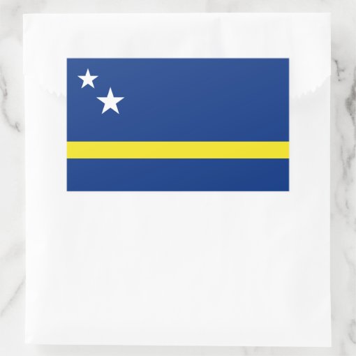 Curacao Flag, Netherlands/Dutch Rectangular Sticker | Zazzle