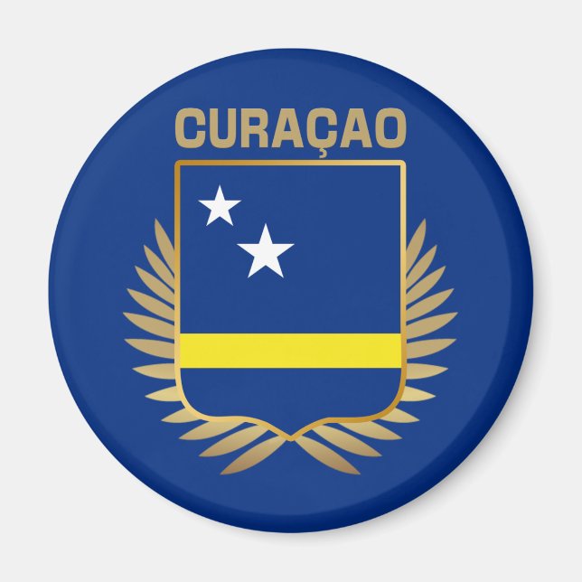 Curacao Flag Shield Magnet (Front)
