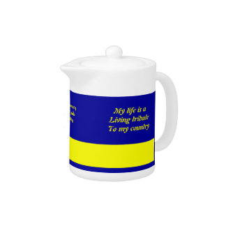 Curacao flag teapots