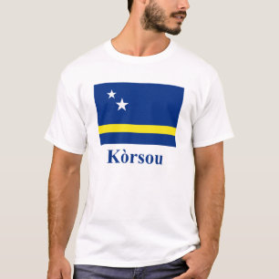 Curacao Flag with Name in Papiamento T-Shirt