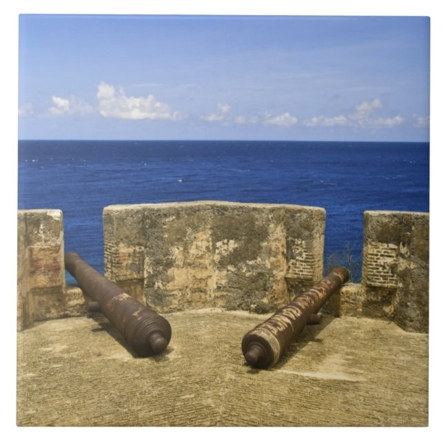 Curacao. Fort Beekenburg Caracas Bay. Ceramic Tile (Front)