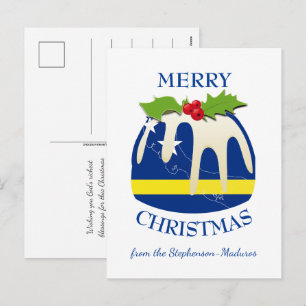 CURAÇAO Korsou Festive Plum Pudding Christmas Holiday Postcard