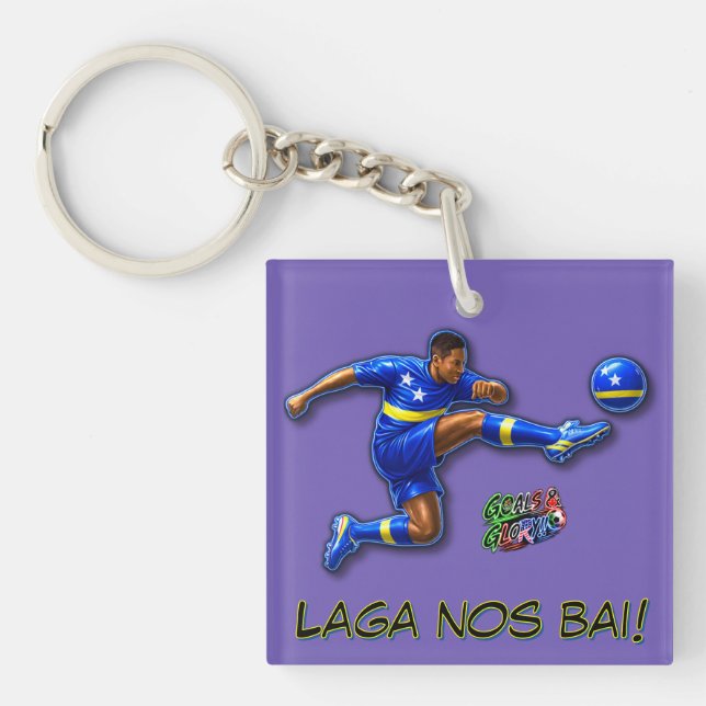 Curacao Let's Go Keychain (Front)