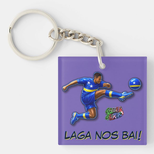 Curacao Let's Go Keychain (Front)
