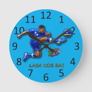 Curacao Let's Go Round Clock