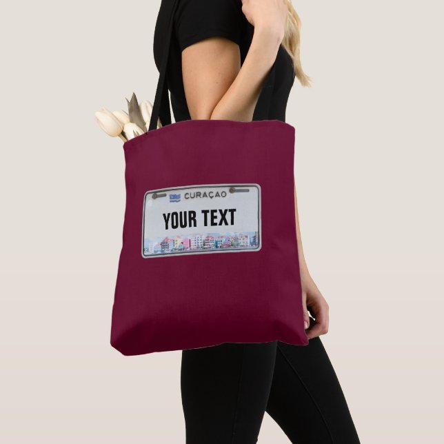 Curaçao License Plate (customizable) Tote Bag (Close Up)