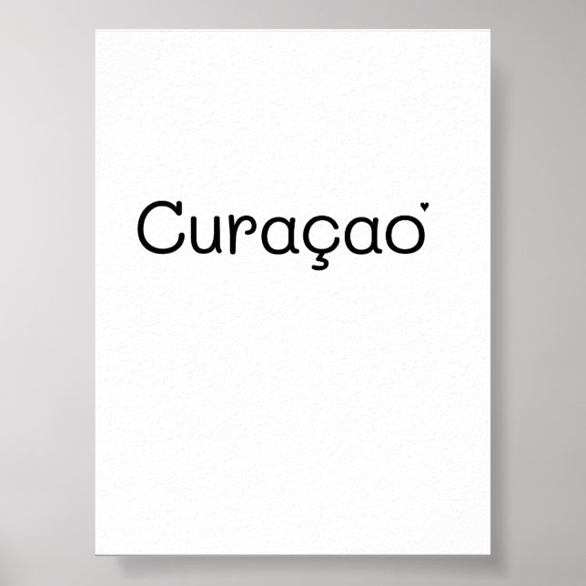 Curaçao - minimalistic typography poster (Front)