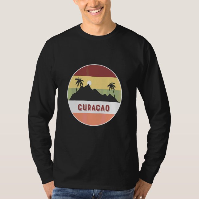 Curacao Mountain And Palms T-Shirt (Front)