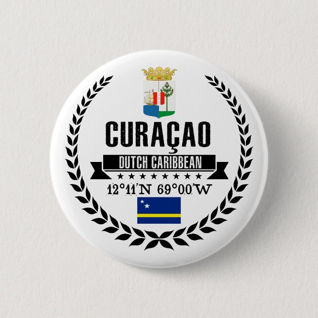 Curaçao Pinback Button (Front)