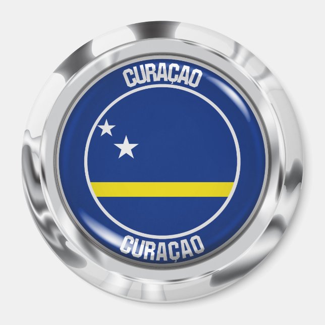 Curaçao Round Emblem Magnet (Front)