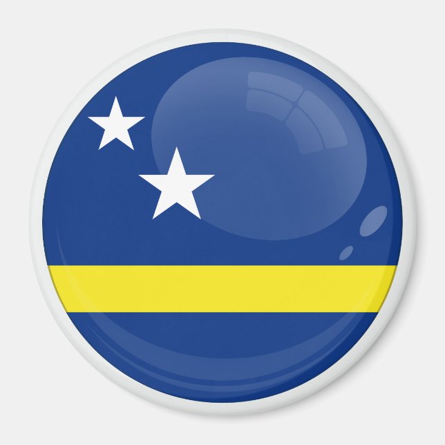 Curaçao Round icon flag Magnet (Front)