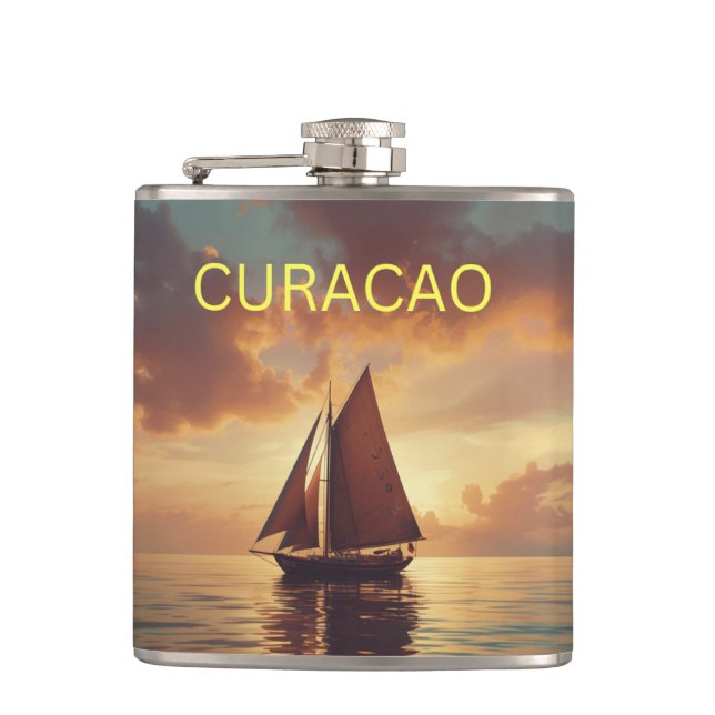 Curacao sunset flask (Front)