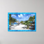 Curacao Tropical Beach  60&quot; X 40&quot;wrapped Canvas at Zazzle