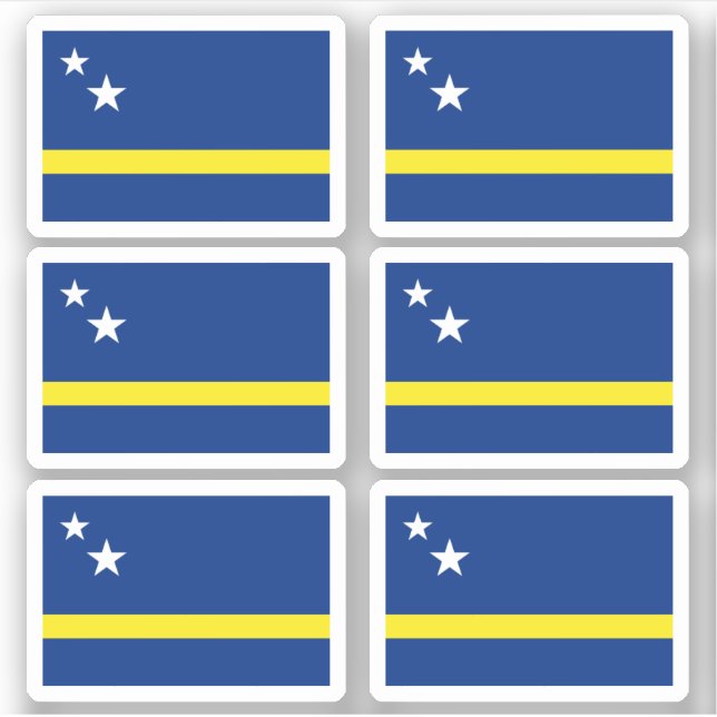 Curaçaoan flag sticker (Front)