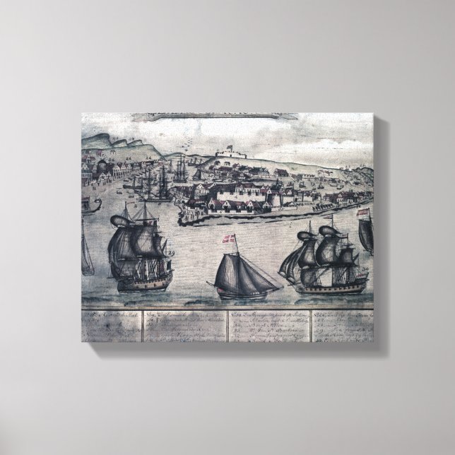 CuracaoPanoramic MapCuracao, Netherlands Canvas Print (Front)