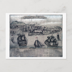 CuracaoPanoramic MapCuracao, Netherlands Postcard