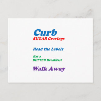 CURB SUGAR CRAVINGS: by NAVIN Joshi LOWPRICES Postcard
