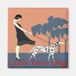 Curb Your Dog, add text Magnet