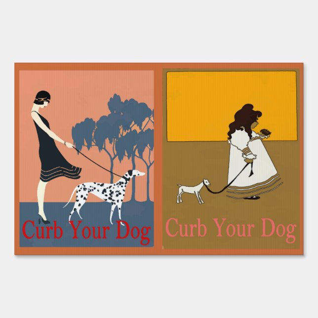 Curb Your Dog, add text Yard Sign (Front)