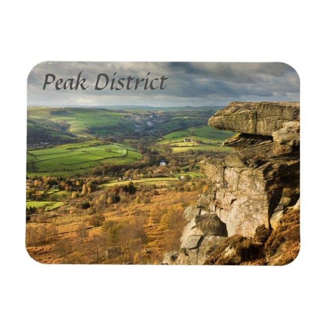 Curbar Edge view, Peak District souvenir photo Magnet (Horizontal)