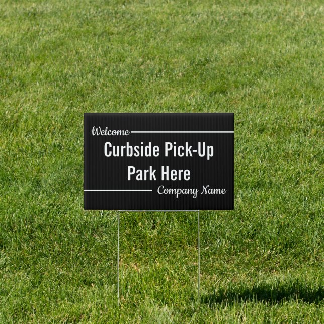 Curbside Pick-Up Park Here Business Template Sign (Insitu)