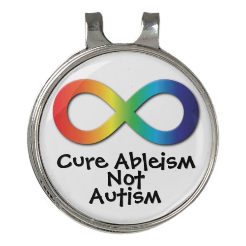 Cure Ableism Not Autism  Autism Acceptance Golf Hat Clip