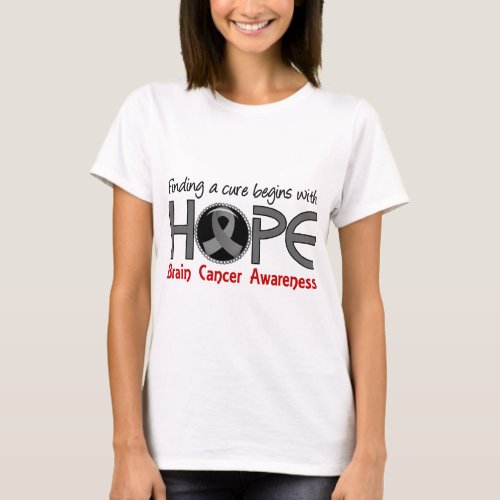 Cure Begins With Hope 5 Brain Cancer T_Shirt
