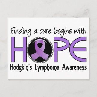 Cure Begins With Hope 5 Hodgkin's Lymphoma Postcard