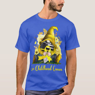 Cure Childhood Cancer Awareness Gold Ribbon Gnome  T-Shirt