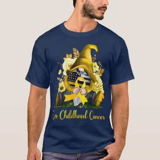 Cure Childhood Cancer Awareness Gold Ribbon Gnome  T-Shirt