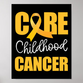 Cure Childhood Cancer Ribbon Poster