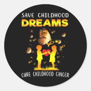 Cure Childhood Cancer Save Dreams Pediatric Oncolo Classic Round Sticker
