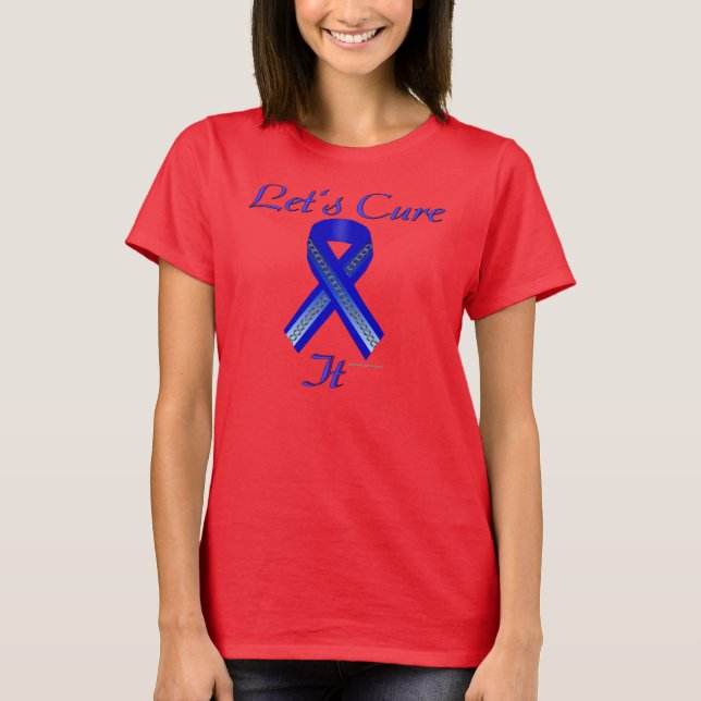 Cure Colon Cancer Ladies Plus Size V-neck T-Shirt (Front)