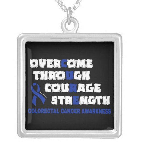 CUREColorectal Cancer Silver Plated Necklace
