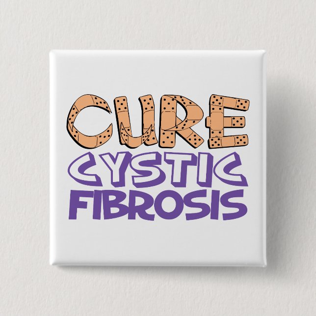 Cure Cystic Fibrosis Pinback Button (Front)