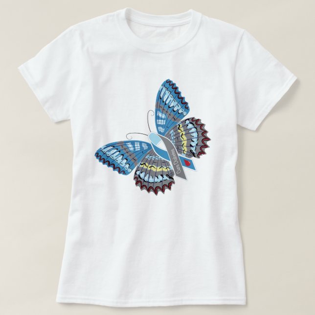 Cure Diabetes Butterfly Tee (Design Front)